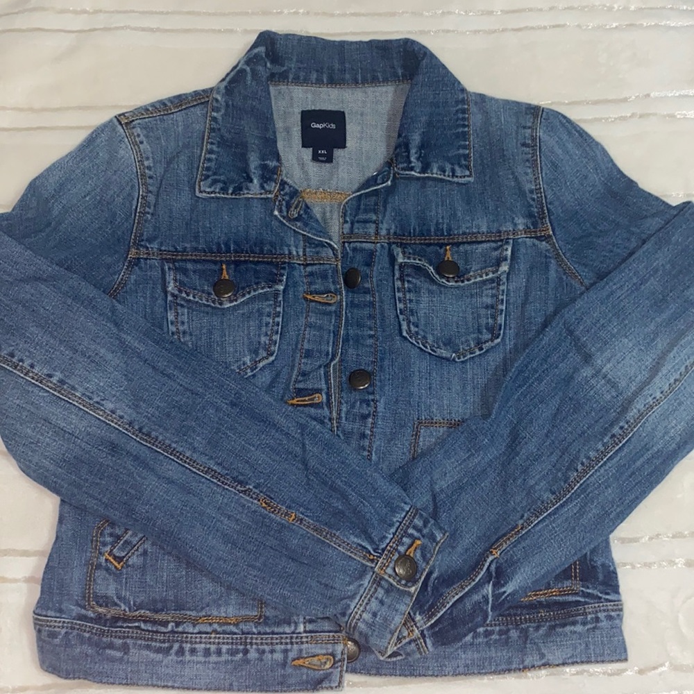 Girls light blue denium gap jean jacket